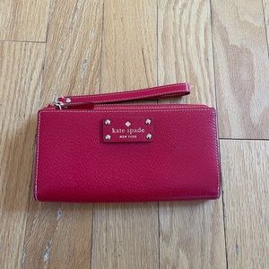 Kate Spade wallet. Color red.